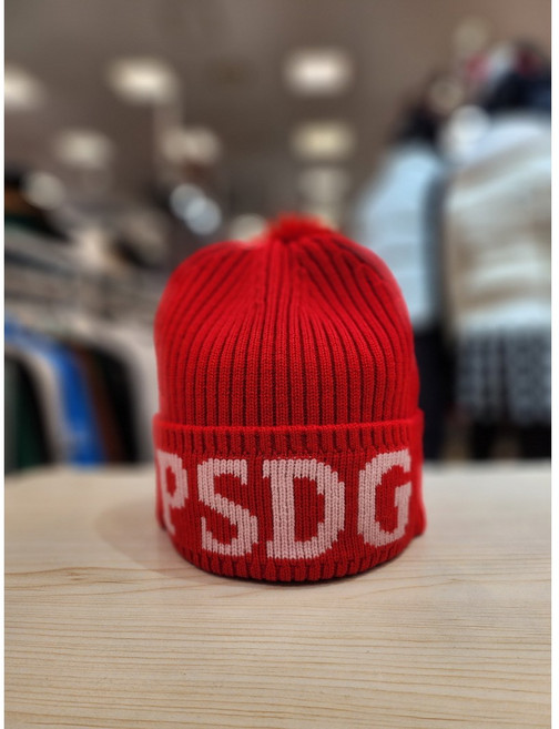 파사디골프 남녀공용 사이즈가 넉넉한 신축성 뛰어난 폭스퍼장식 비니 USWAH952MRE, 레드, 1개