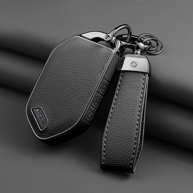 HAKO 소프트2.0 가죽TPU 차키케이스+키홀더 (5버튼/7버튼), K-13 (7버튼), 그레이