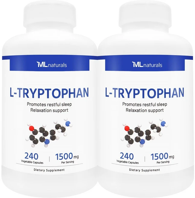 [미국빠른직구] 신제품 마이라이프 내추럴스 L-트립토판 1500mg, 2개, 240정 - 쿠팡