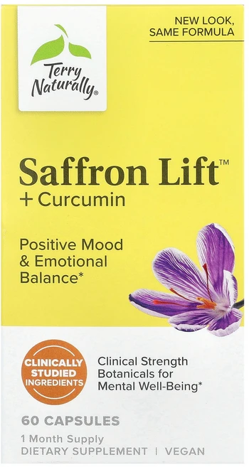 Terry Naturally 테리내추럴리 사프란 라이프 커큐민 60 캡슐 건강관리 영양제, 1개, 60정 - 쿠팡