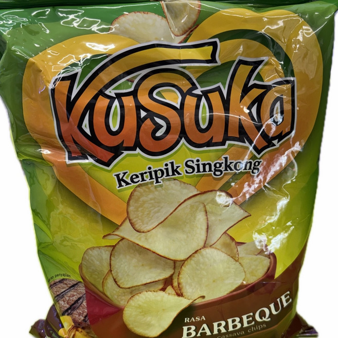 HALAL Kusuka Keripik Singkong Rasa Barebque 쿠수카끄리삒싱쿵라사바베큐 180g 인도네시아, 1개