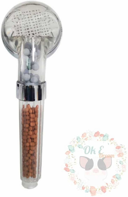 정수 샤워기헤드 자석 맥반석 샤워기머리 수압 필터 수전, 1개