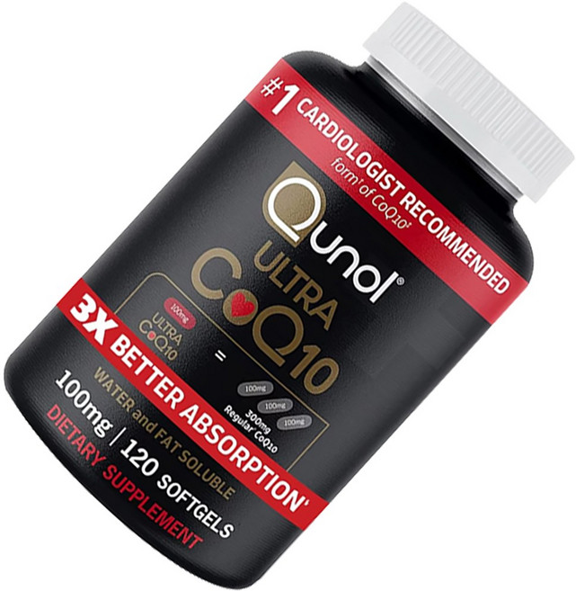 Qunol Ultra CoQ10 100mg 코큐텐 소프트젤 에너지 생성 서포트, 120정, 1박스