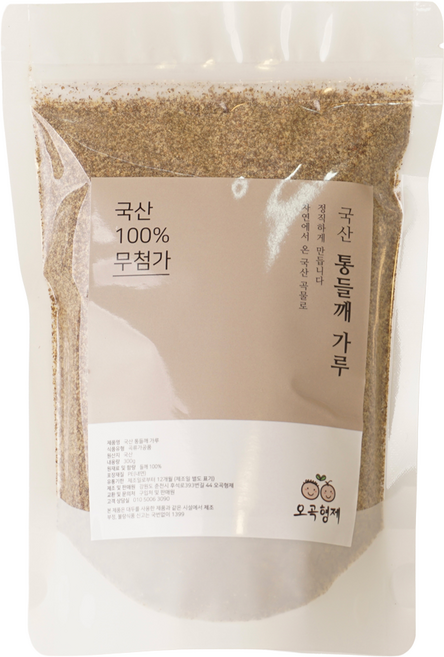 오곡형제 국산 통 들깨가루 300g 껍질째 갈아 만든 통들깨 분말, 1개