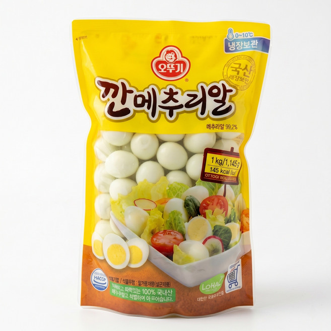 오뚜기 깐 메추리알 1kg 아이스박스포장, 1개