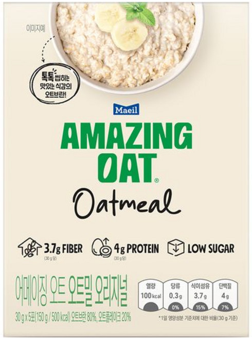 매일 어메이징오트 오트밀 오리지널, 30g, 5개
