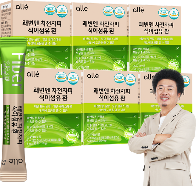 차전자피 식이섬유 환 쾌변엔 알레, 6박스, 30회분