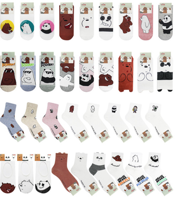 위베어베어스캐릭터양말