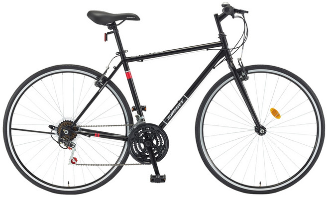 [스마트자전거] 700C 셔플 21단 하이브리드 자전거 2022, 490, 블랙, 1개