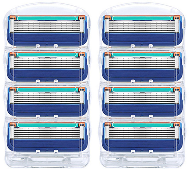 리빙만렙 퓨전 매뉴얼 면도날 1+1 질레트 호환용, 4개입, 2세트