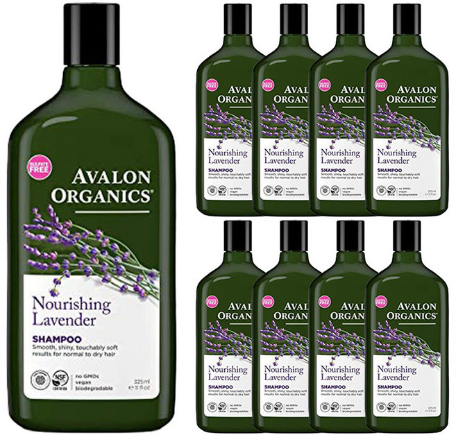아발론오가닉스 너리싱 라벤더 샴푸 비건, 325ml, 9개