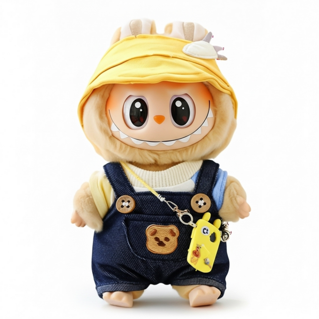 온스텔라 팝마트 라부부옷 인형옷 세트, 옐로우캡 청바지, 1개