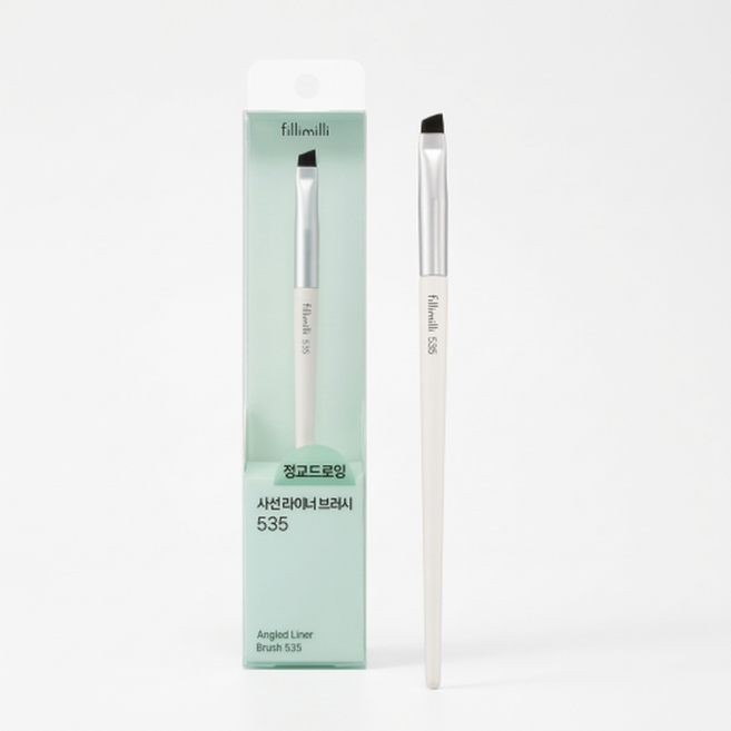 필리밀리 사선라이너브러시535 아이라이너 아이브로우 정교한 섬세한 얇은, 단일, 1개
