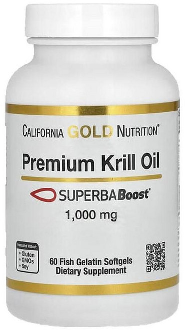 씨지엔 프리미엄 크릴 오일 1000mg 60 소프트젤 오메가3 아스타잔틴 인지질 남극, 60정, 1개