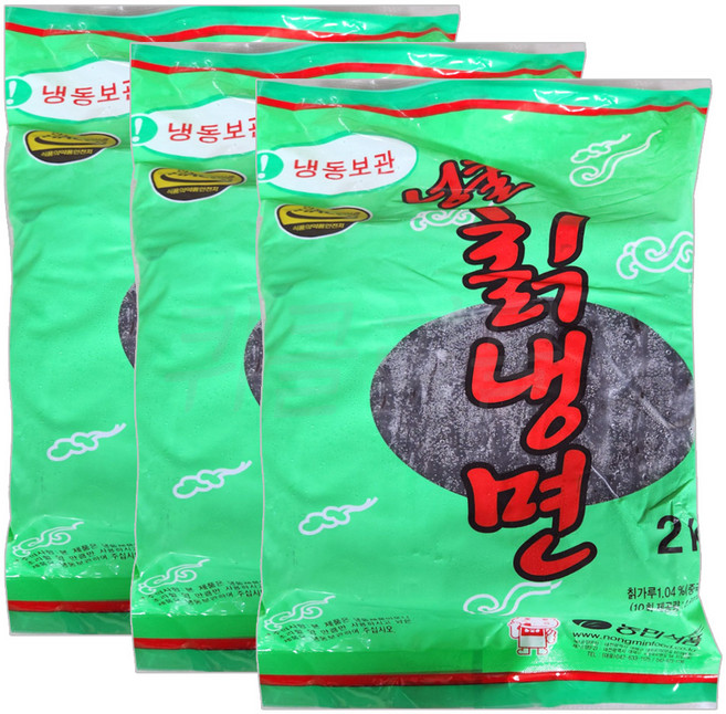 [퀴클리몰] 농민식품 넝쿨 칡냉면 2kg 냉면사리, 3개