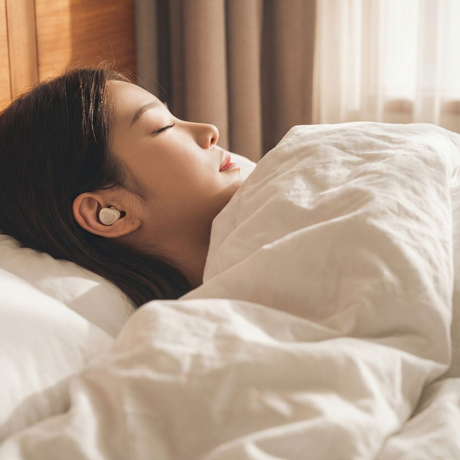 노이즈오프 소음 차단 귀마개 수면용 실리콘 화이트, 1개, 1쌍