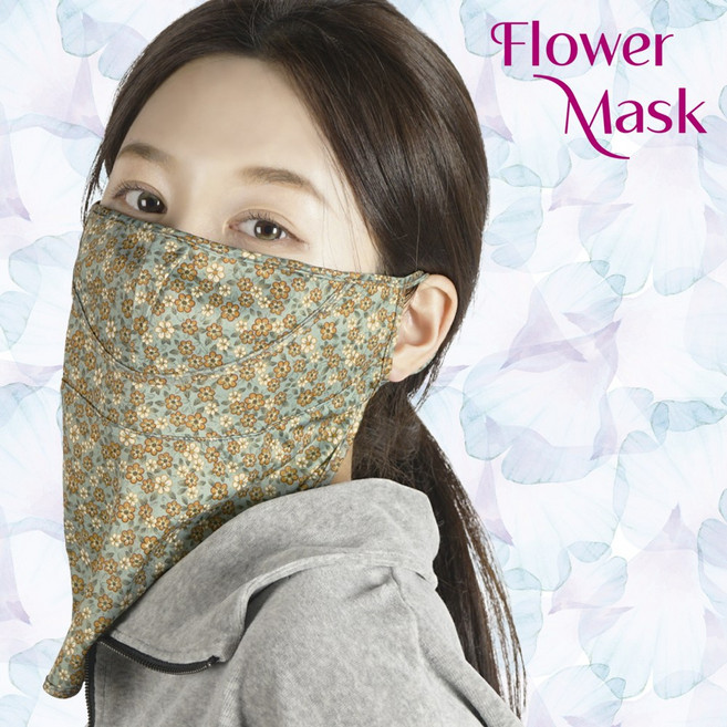 하이마운트 제코 여성용 플라워 자외선차단 마스크 커튼형, 핑크, 1개