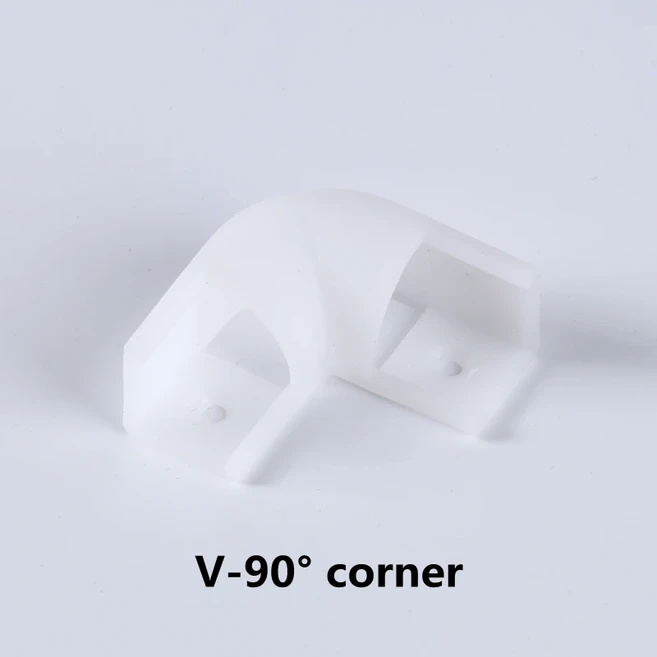 1-28Pcs 0.5m V/U LED 알루미늄 프로파일 5050 5630 코너 채널 케이스 홀더 밀키 커버 캐비닛 옷장 LED 바, 10 2 pcs, 07 V 90 connector