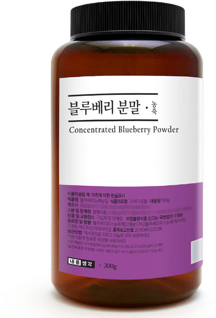내몸생각 블루베리 대용량 300g 농축 분말 가루 파우더, 2개