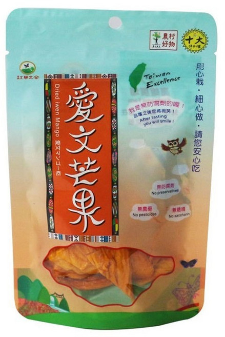 得樂紅藜之家 愛文芒果乾 台灣原鄉好物 友善耕作 60克, 1個, 袋裝