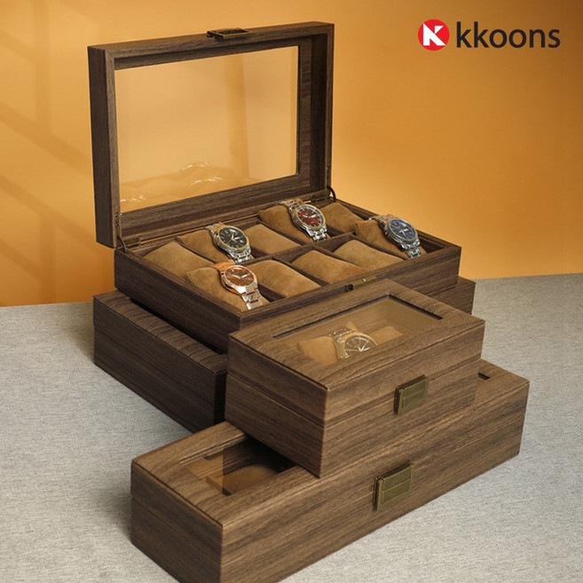 와치 와인더 빈티지 감성 시계보관함 정리함 보관통 거치대 3종