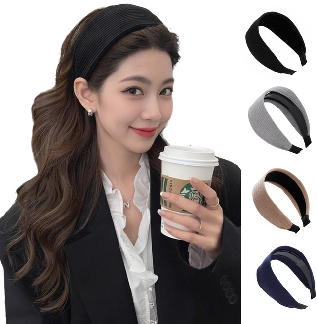 [20세기 힛트] 아로몽드 와이드 니트 골지 헤어밴드