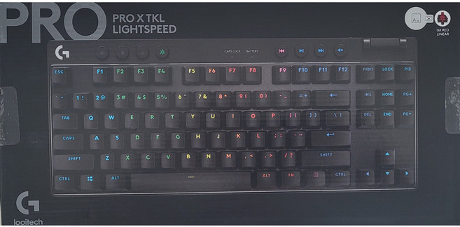 로지텍 PRO X TKL LIGHTSPEED 무선 게이밍 리니어 키보드, 블랙, PRO X TKL 블랙 리니어 적축, 적축