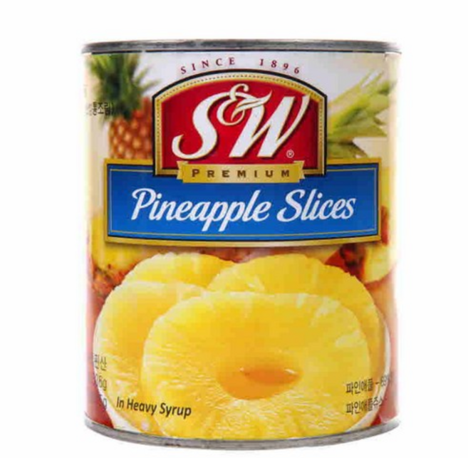 S&W 파인애플 슬라이스 836g 1BOX (12입), 12개