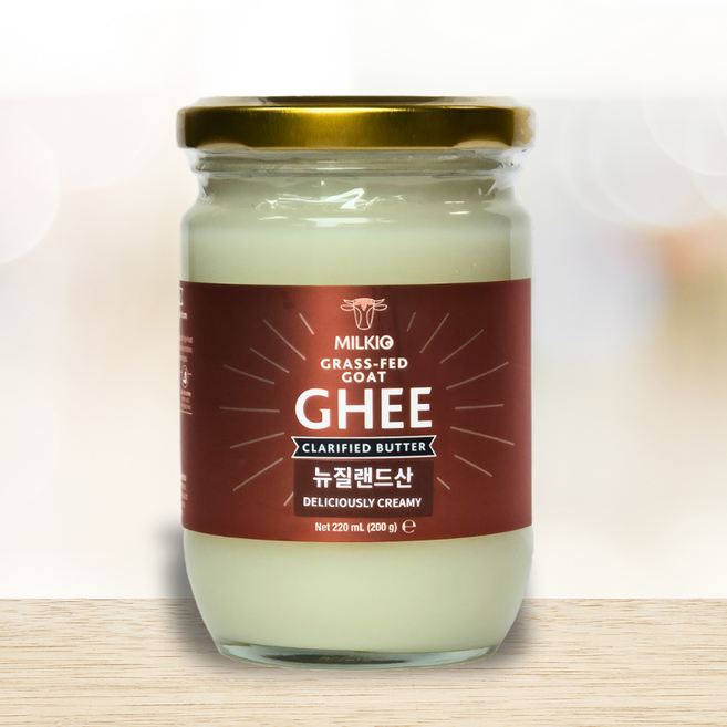 (뉴질랜드) 밀키오 목초사육 산양유 기버터 Goat Ghee 200g (220mL), 1개, 220ml