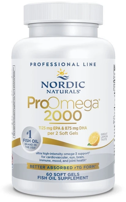 노르딕네츄럴 노르땡 프로오메가 2000 rTG 오메가3 1250mg 레몬향 약들약 고약사 60정, 1개 - 쿠팡