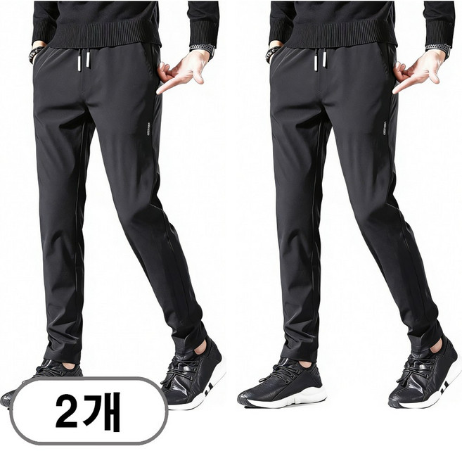 차쿠 1+1(2세트) 남성 겨울 기모바지 스판바지 기모 추리닝 바지 기모 슬랙스팬츠 트레이닝 바지 작업바지 중년 빅사이즈