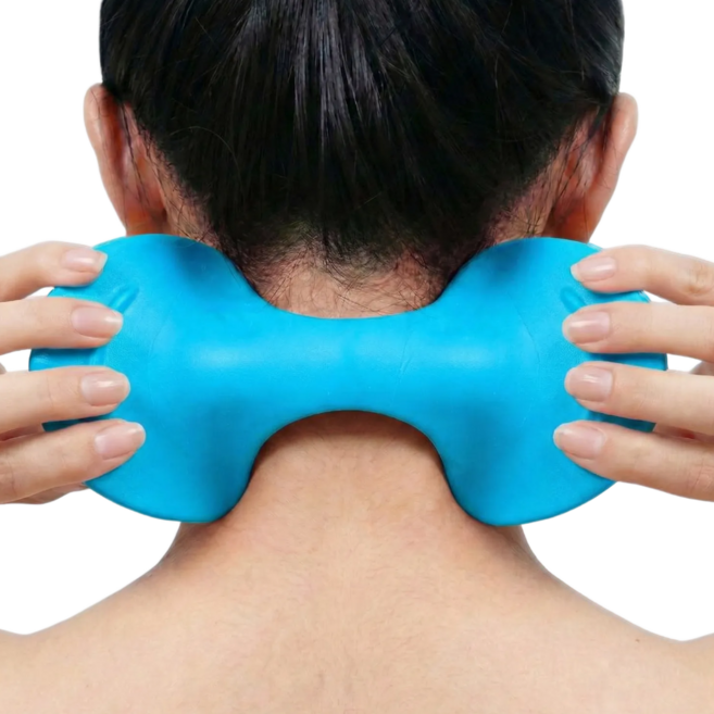 목괄사 마사지기 경추 뒷목 어깨 승모근 지압 꾹꾹이 소형안마기, 블루, 1개