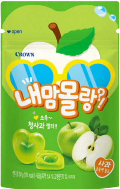 크라운 내맘몰랑 청사과젤리 50g, 1개