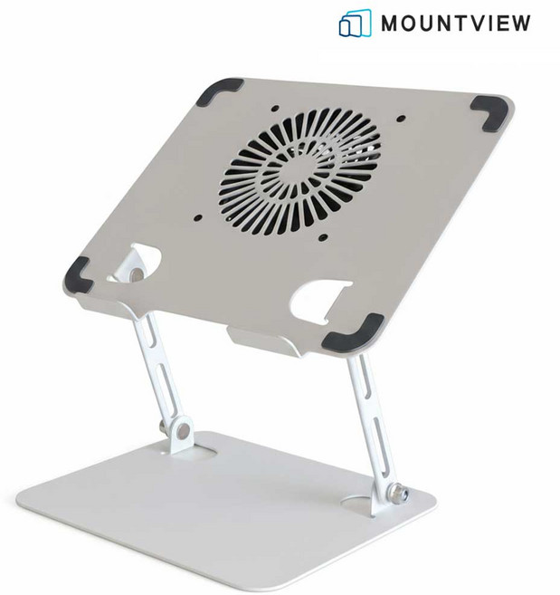 마운트뷰 메탈 노트북 BLDC 쿨러 쿨링 거치대 받침대 스탠드, 화이트 [EW010], 1개