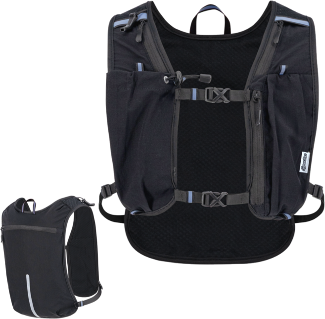 짐스터즈 초경량 러닝 조끼 조깅 등산 마라톤 트레일러닝 아웃도어 가방 백팩 베스트, 블랙 Plus