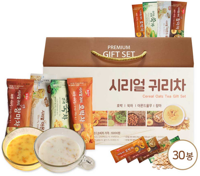광야식품 시리얼 귀리차 4종 종합선물세트 30T, 1개