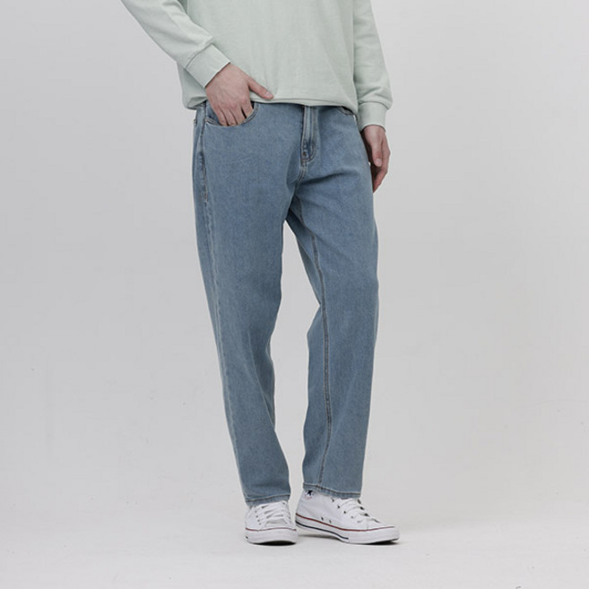 [잠뱅이] 남성 워싱 데님 팬츠 라이트블루