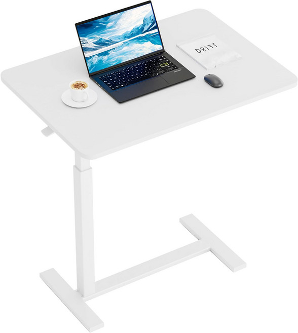 모아니스 높이조절 책상 침대 쇼파 테이블 이동식 사이드테이블, 화이트