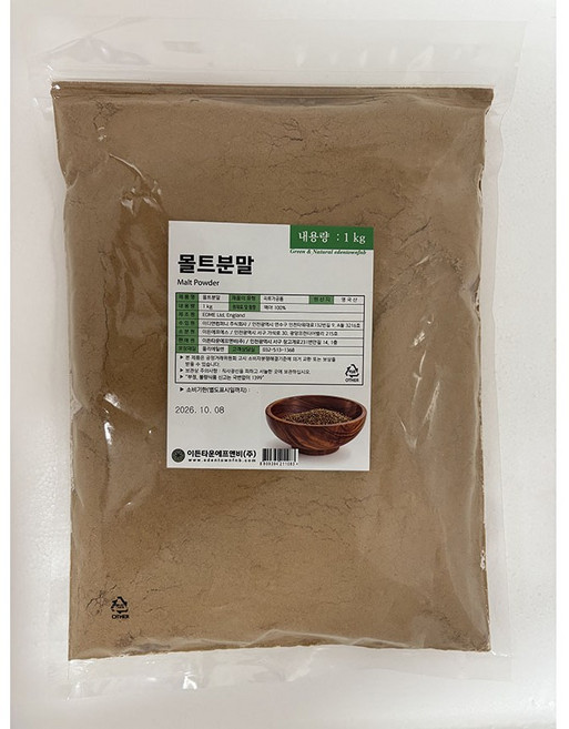 이든타운 몰트분말 1kg 맥아 엿기름, 1개
