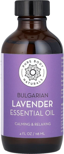 Pure Body Naturals 에센셜 오일 불가리안 라벤더 118ml(4fl oz) Naturals (퓨어 바디 내추럴스), 1개, 118ml - 쿠팡