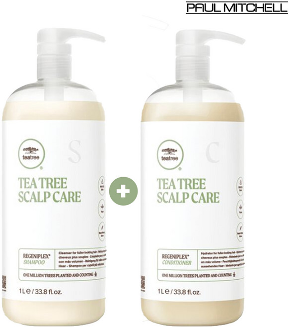 폴미첼 티트리 스캘프 케어 Regeniplex 리제니플렉스 샴푸+컨디셔너 1000ml 세트, 1L