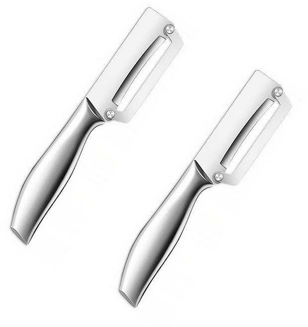 리브문 스테인리스 간편 과일 필러, 2개, 실버