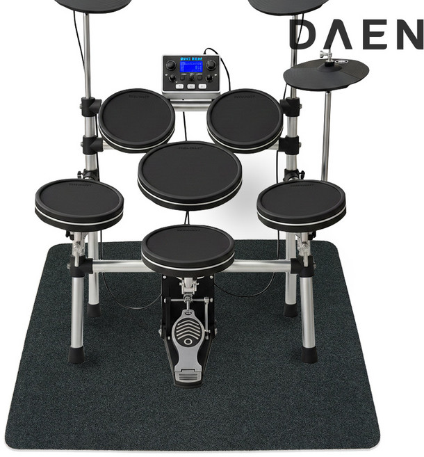 다앤몰 라이트 전자드럼매트 120X100cm 밀림방지 소음 진동방지 흡음 카페트매트, 1개, 레드와인(120x10cm HV라운드)