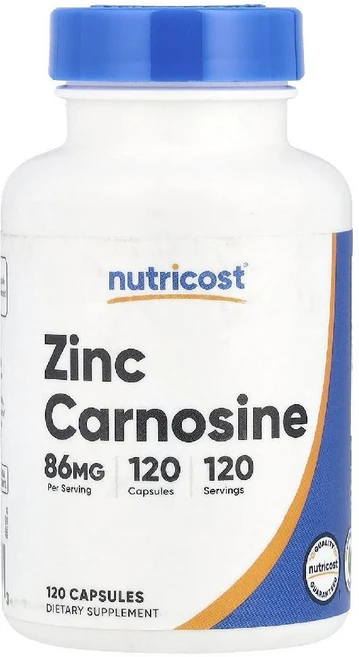 Nutricost 아연 카르노신 86mg Zinc Carnosine, 1개, 120정 - 쿠팡