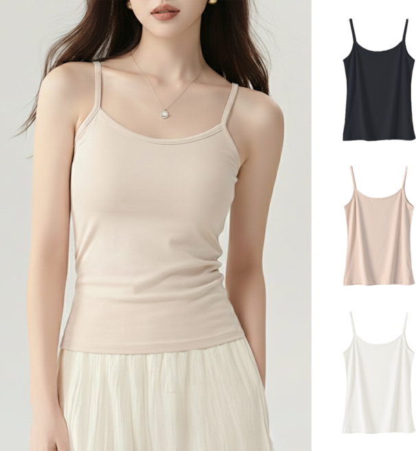 엘빈리빙 모달 스판 끈나시 3p 세트