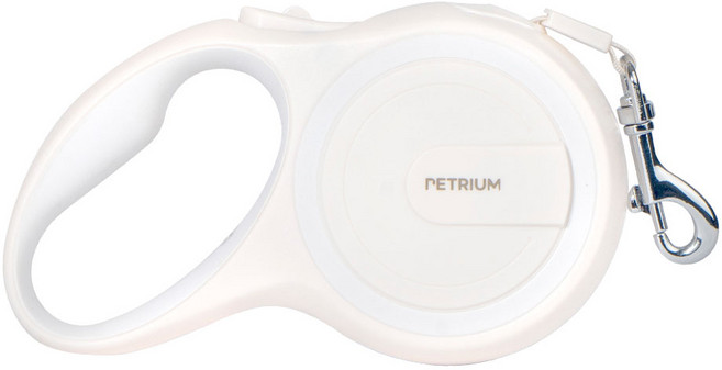 펫트리움 강아지 산책줄 자동리드줄 5m 애완용품, 아이보리+화이트, 1개