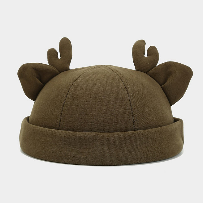 VITALO 남여공용 디어 와치캡 패션모자 골무모자 챙없는모자 이벤트모자 루돌프모자 레옹모자 카페모자