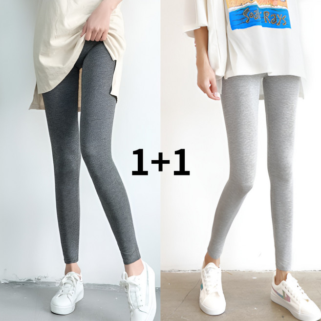 1+1 여성 9부 면스판 레깅스 44-77까지 빅사이즈