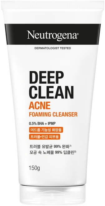 뉴트로지나 딥클린 아크네 포밍 클렌저, 150g, 1개 - 쿠팡