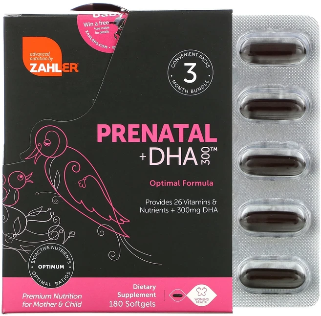 Zahler 임산부용 + DHA 300 옵티멀 포뮬라 소프트젤 180정, Zahler 임산부용 + DHA 300 ..., 1개 - 쿠팡